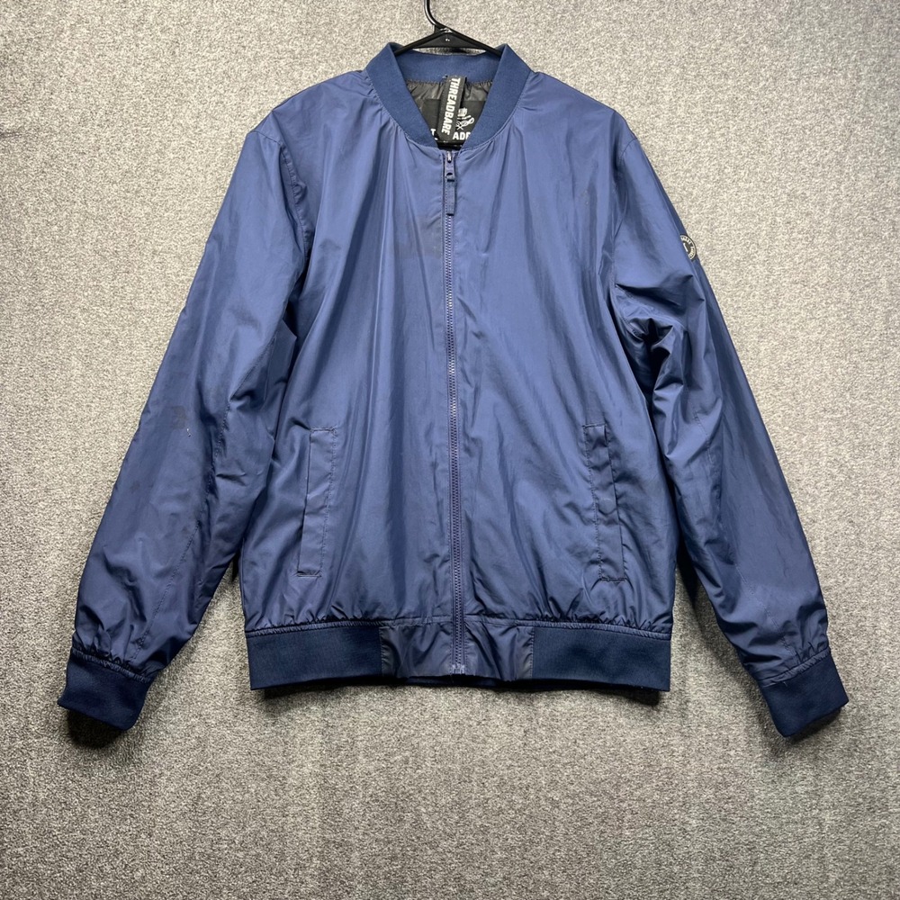 Threadbare Bomber Jacket Mens Large Blue Rudie‎ TBMD05452 Full Zip Lightweight